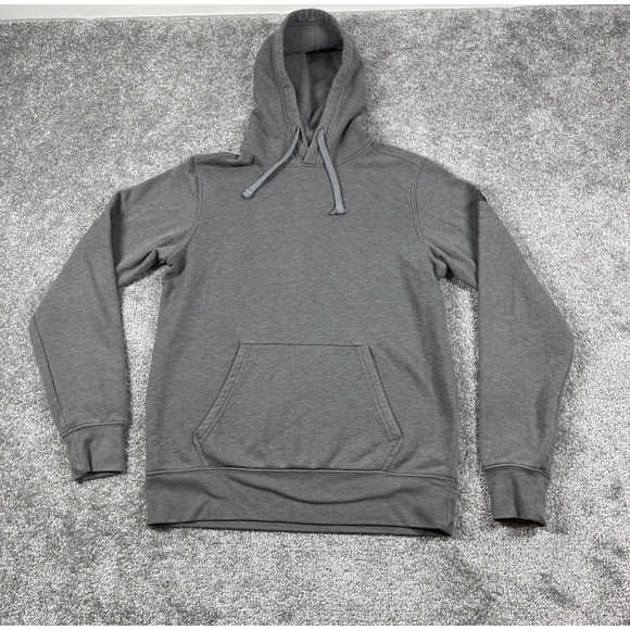 North Face Hoodie Mens Small Fleece Outdoors Pullover Cotton Blend Gray - Picture 1 of 14